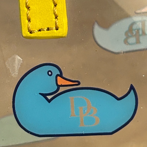 Dooney & Burke DB Sport Shopper Duck Print Transparent Tote Bag - Picture 7 of 11